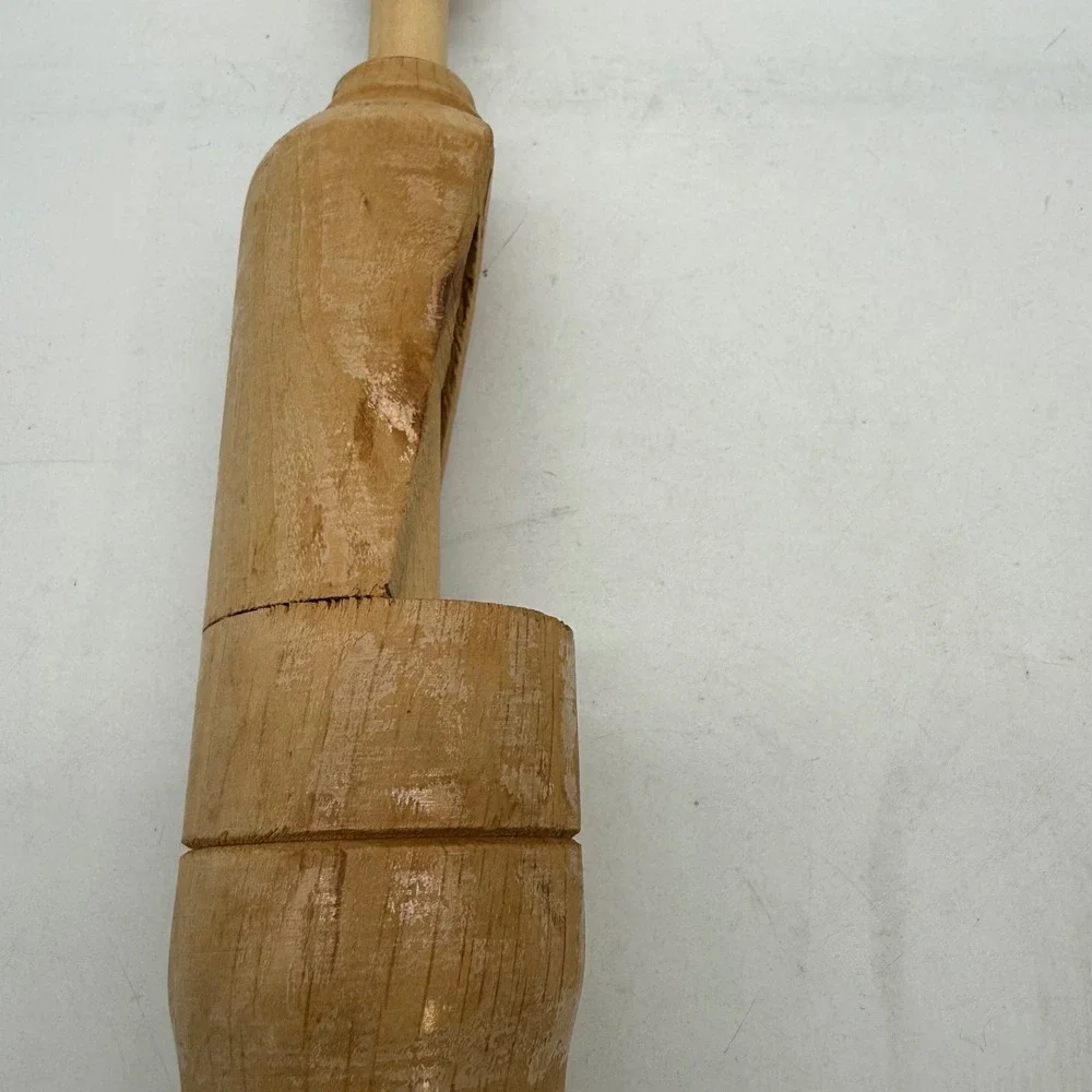 Vintage Italy Rustic wine bottle corker Wooden Handheld Primitive Tool beer